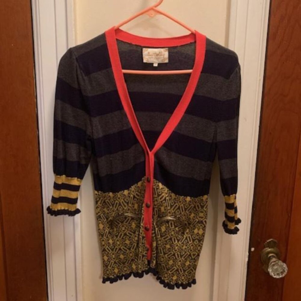Button Up Sweater with Coin Purse Pockets